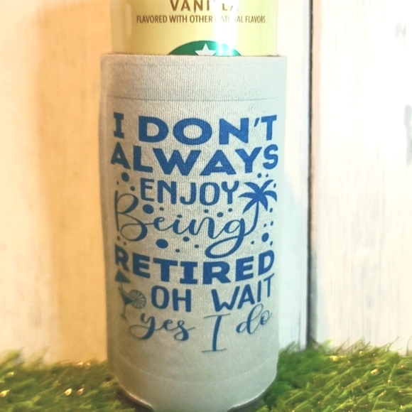 RETIRED beverage drink Skinny holder water beer can NWT set of 2 - Picture 2 of 3